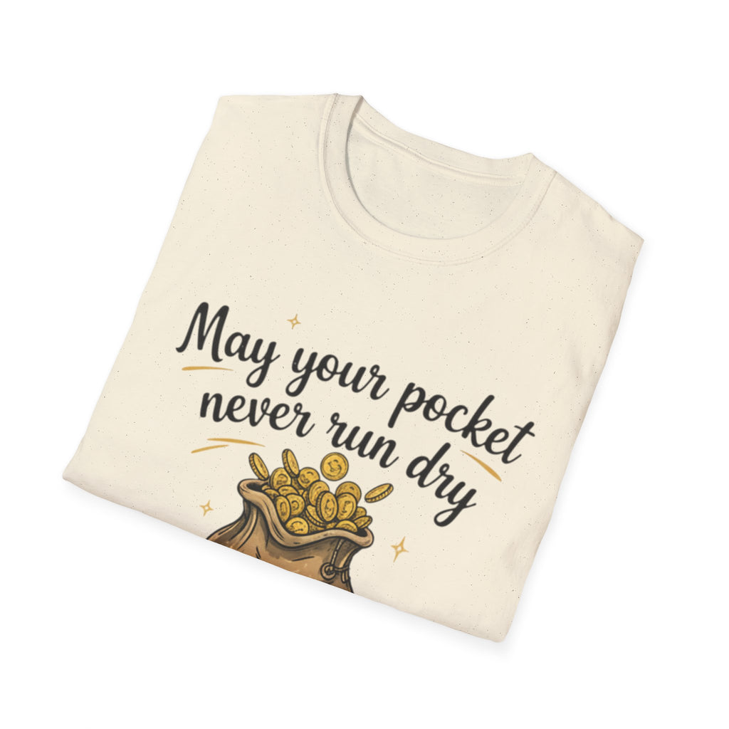 Funny Gift T-Shirt for Him - "May Your Pocket Never Run Dry" Humor, Husband Present, Comic Tee for Birthday, Anniversary, and Special [...]